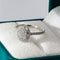 0.68ct Natural Brilliant Diamond 18K Gold Oval Engagement Ring - 10US03